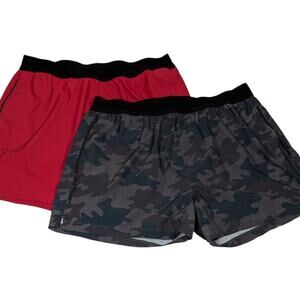 Lot of 2 Rhone Mens Shorts Red and Camo Size XXL